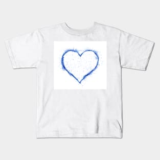 Blue Water Heart Kids T-Shirt